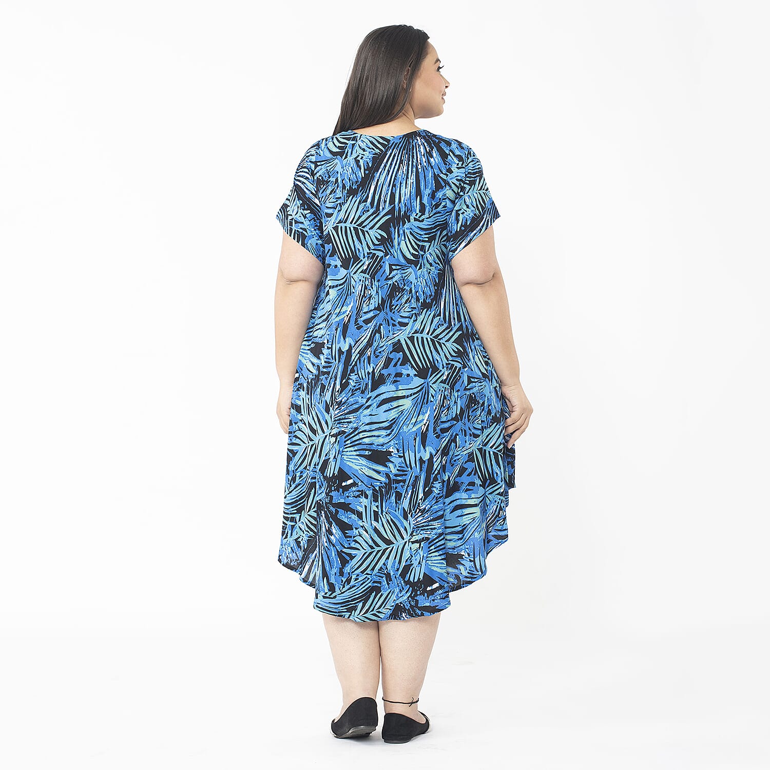 Blue Palm Print / Missy - Product card gallery slide 2 (9450105143551)