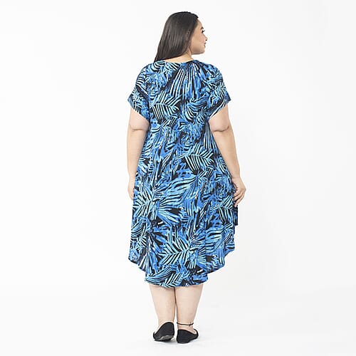 Blue Palm Print / Missy - Product card gallery slide 2 (9450105143551)