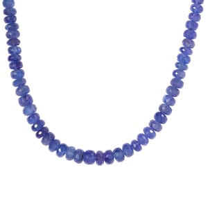Luxoro 10K Yellow Gold Premium Tanzanite Beaded Necklace 18-20 Inches 250.00 ctw