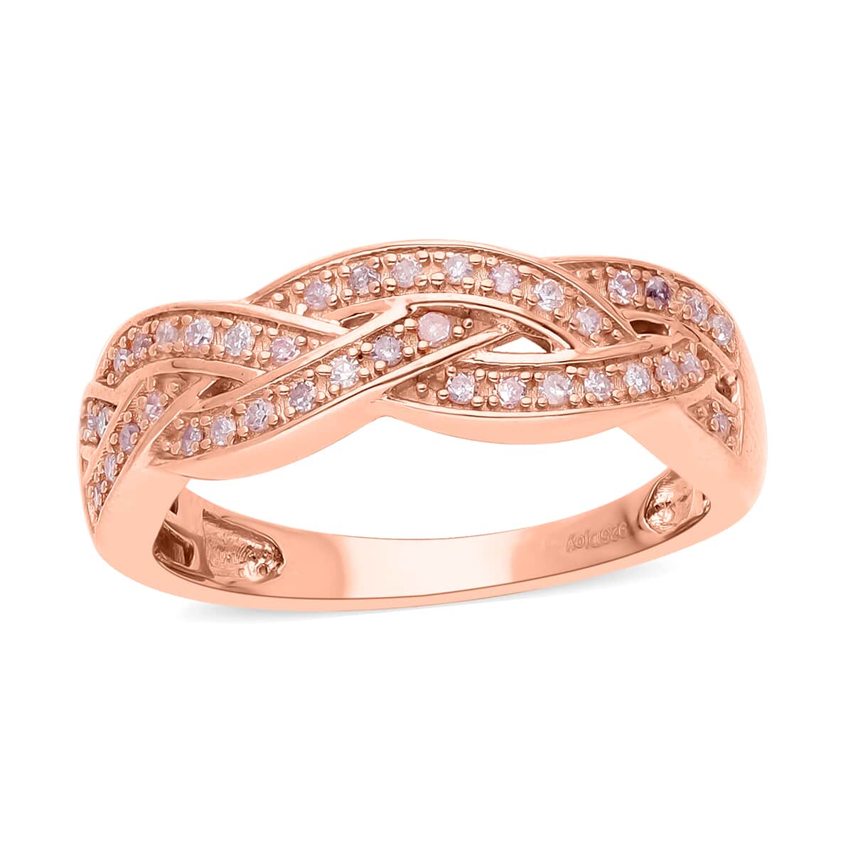 Natural Pink Diamond I3 Ring in Vermeil Rose Gold Over Sterling Silver 0.20 ctw image number 0