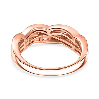 D'Joy Natural Pink Diamond I3 0.20 ctw Endless Love Ring in 18K Vermeil Rose Gold Over Sterling Silver (Size 10.0)