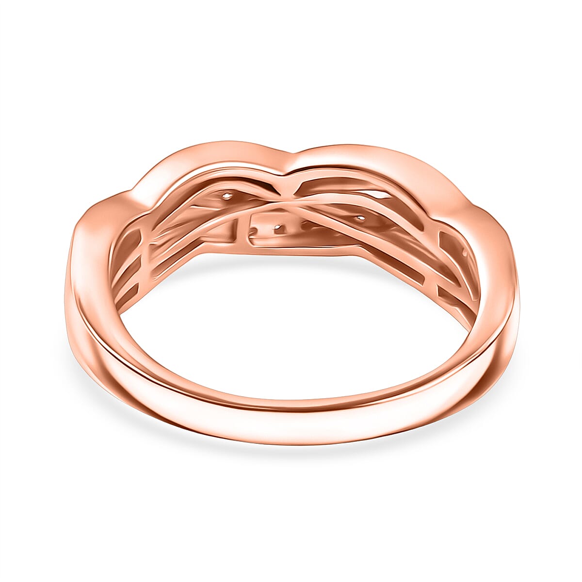 D'Joy Natural Pink Diamond I3 0.20 ctw Endless Love Ring in 18K Vermeil Rose Gold Over Sterling Silver (Size 7.0) image number 4