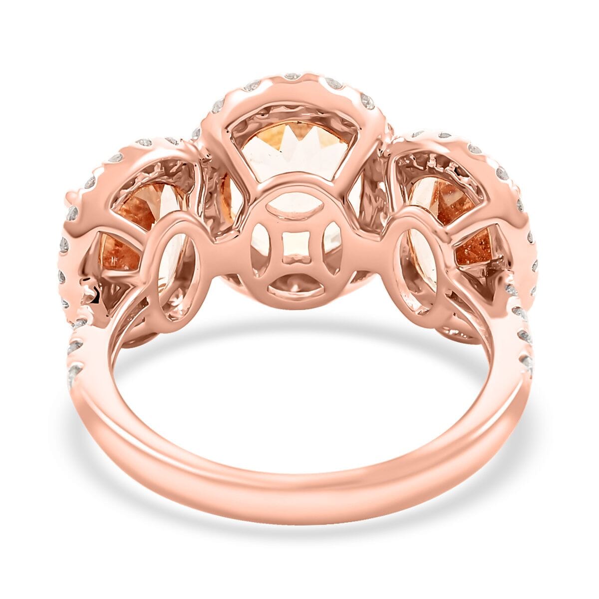 Modani 14K Rose Gold Marropino Morganite and G-H I2-I3 Diamond Ring 3.65 ctw (Del. in 10-12 Days) image number 4