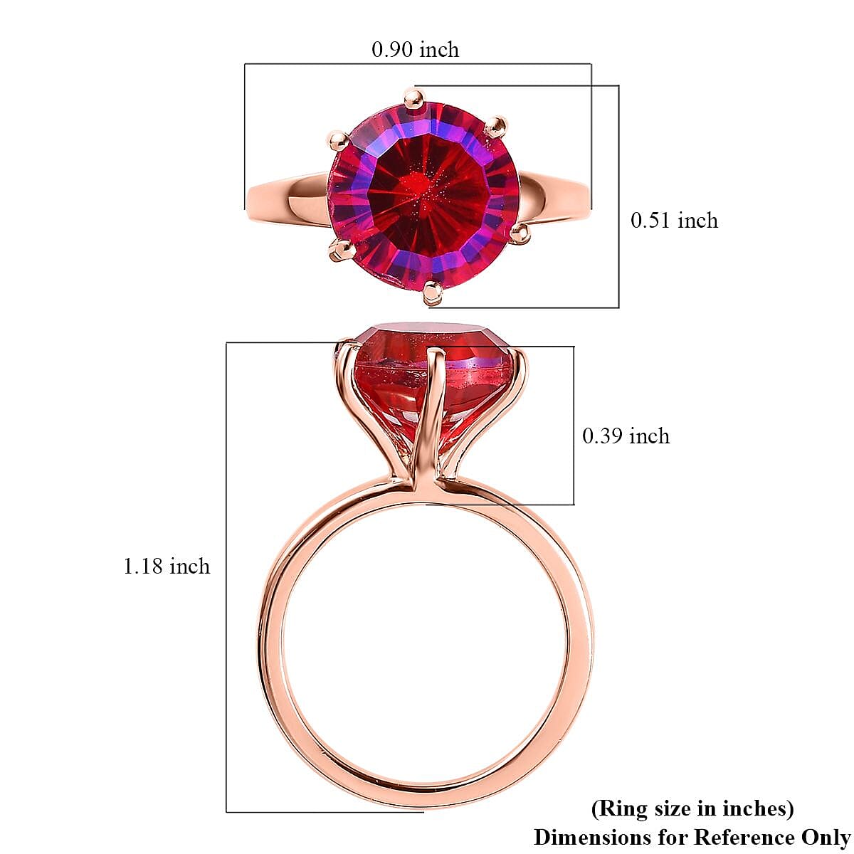 Volcanic Quartz (Triplet) Solitaire Ring in Vermeil Rose Gold Over Sterling Silver (Size 7.0) 4.00 ctw image number 5
