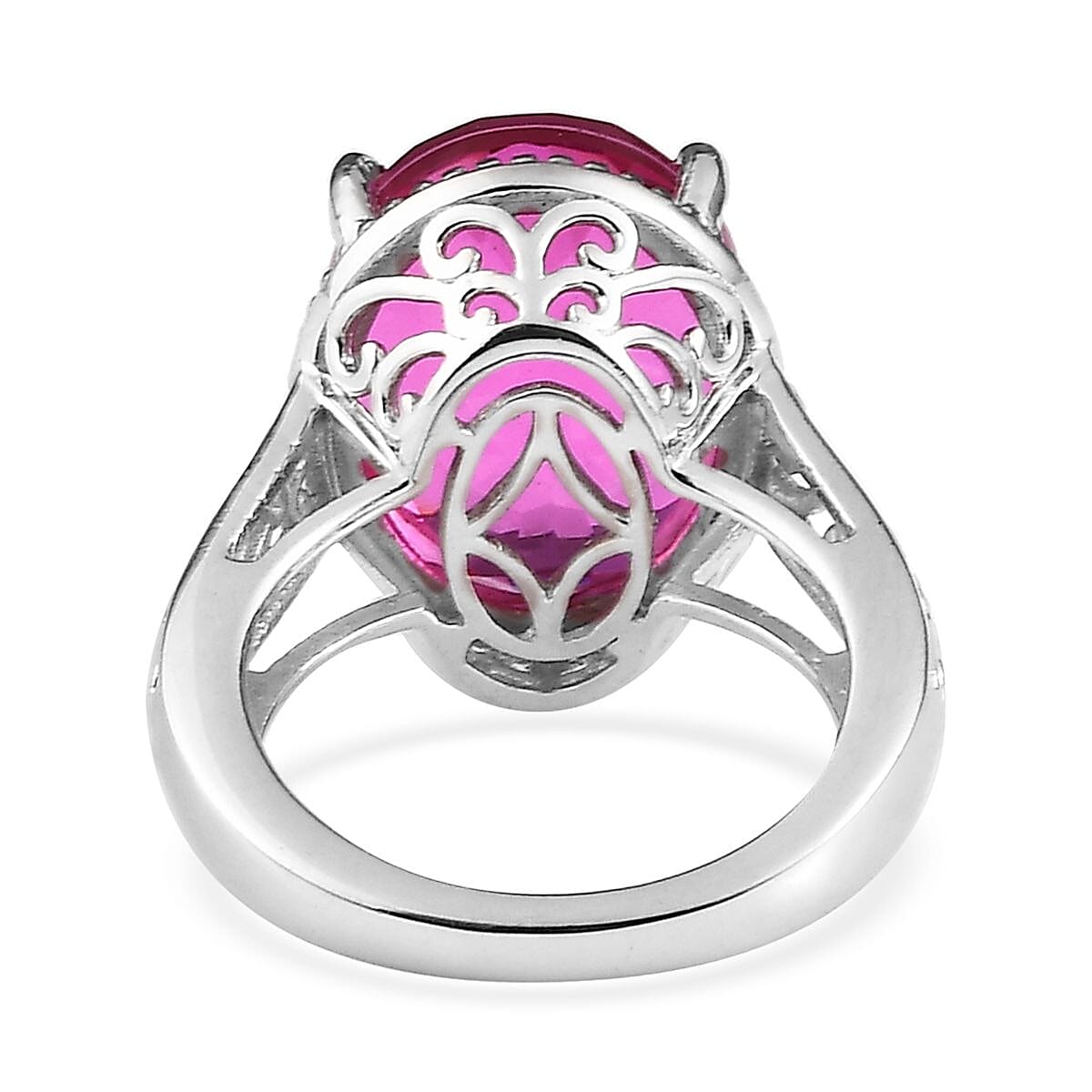 Karis Radiant Orchid Quartz (Triplet) Solitaire Ring in 18K YG Plated and Platinum Bond (Size 8.0) 9.35 ctw image number 4