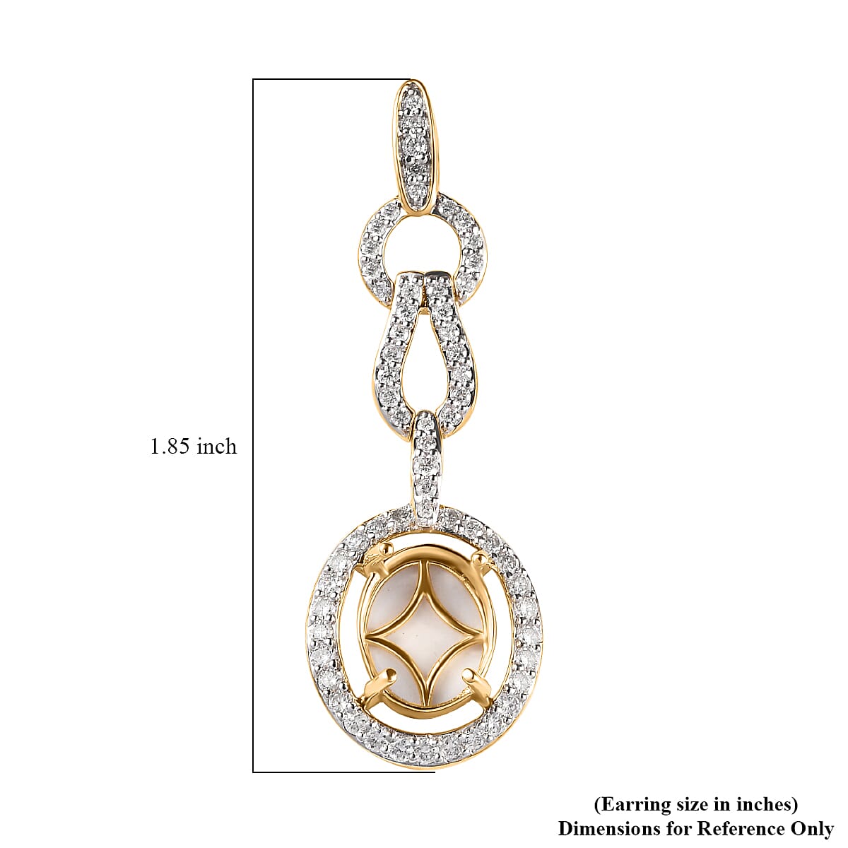 Luxoro 10K Yellow Gold Diamond G-H I2 Dangling Earrings 1.50 ctw