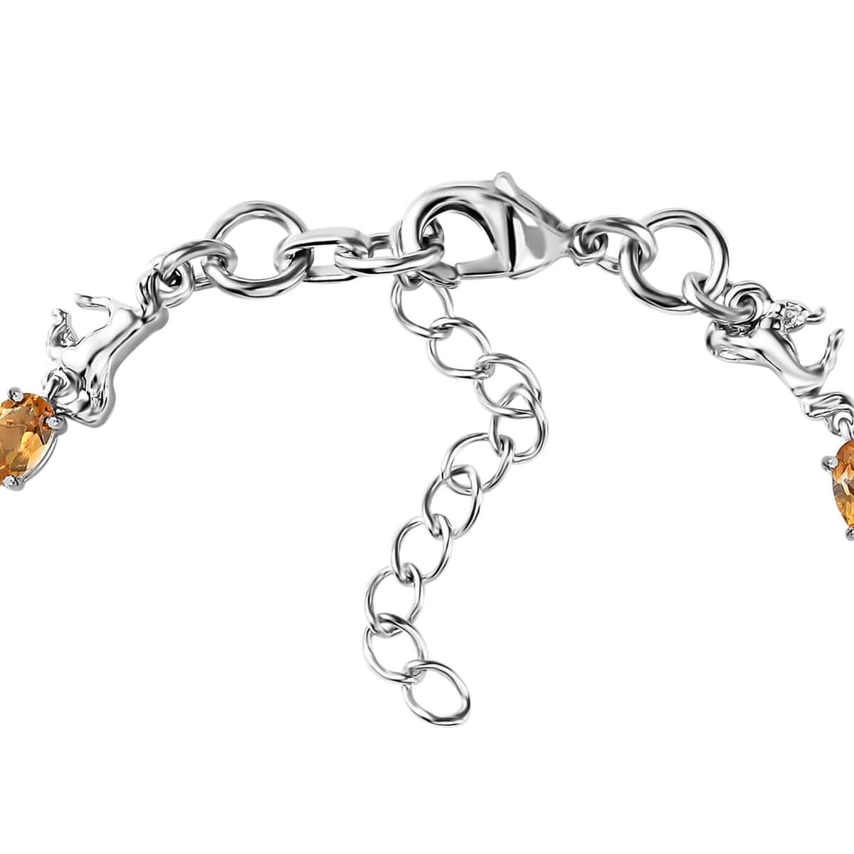 Karis Multi Gemstone Bracelet in Platinum Bond (6.50-8.0In) 3.30 ctw image number 3