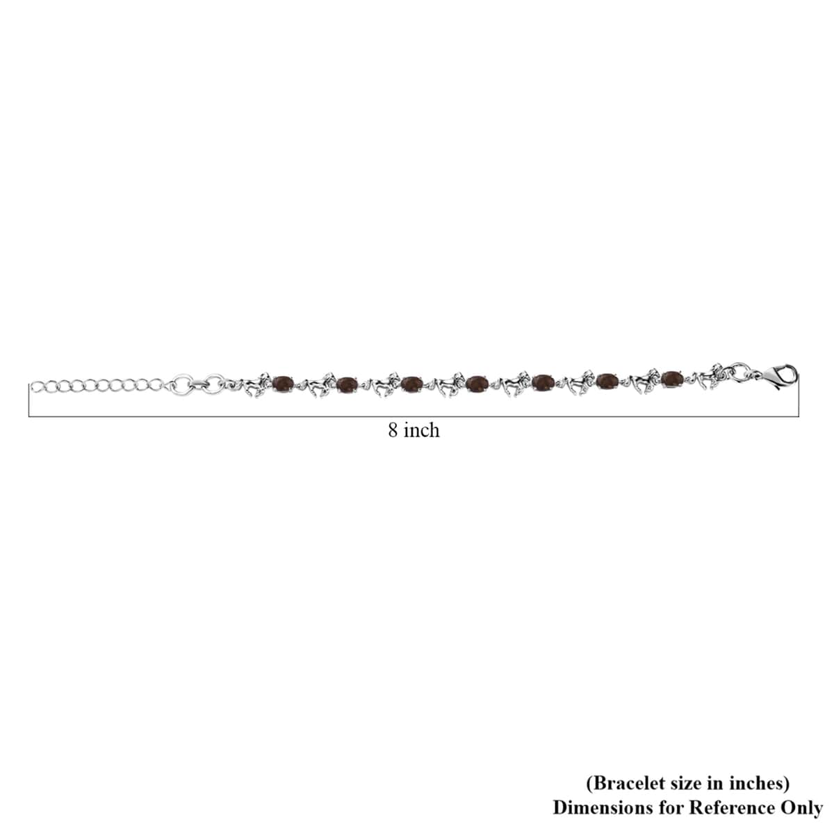 Karis Brazilian Smoky Quartz Bracelet in Platinum Bond (6.50-8.0In) 3.50 ctw image number 4