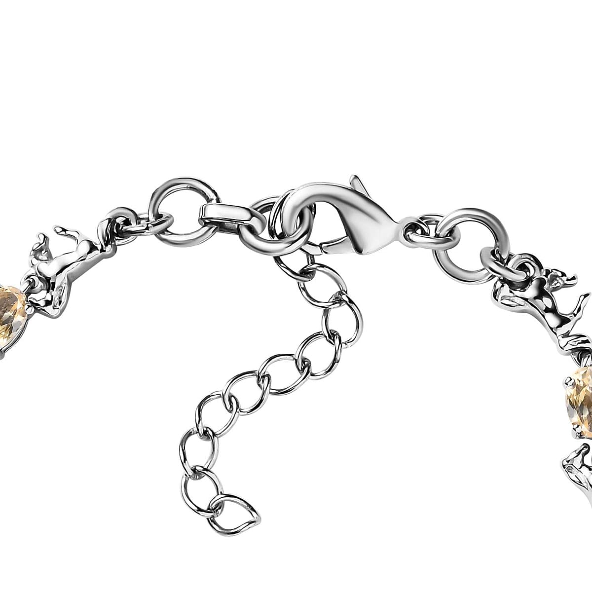 Karis Brazilian Citrine Bracelet in Platinum Bond (6.50-8.0In) 3.40 ctw image number 3