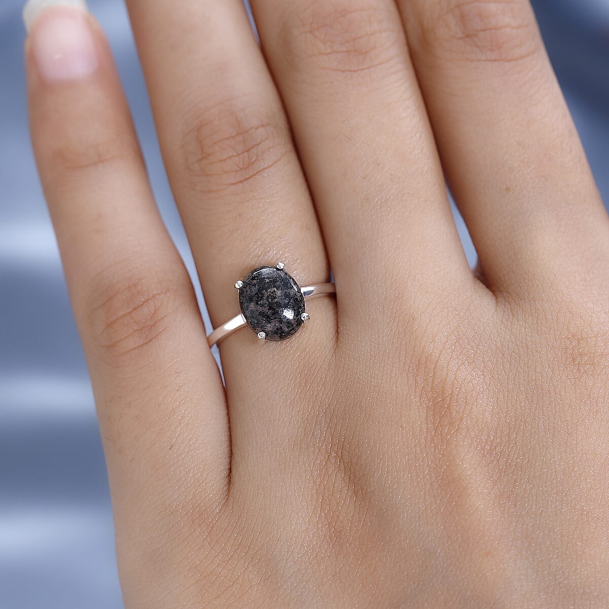 Natural Yooperlite Solitaire Ring in Sterling Silver 2.65 ctw, Yooperlite Jewelry, Birthday Gifts For Her image number 2