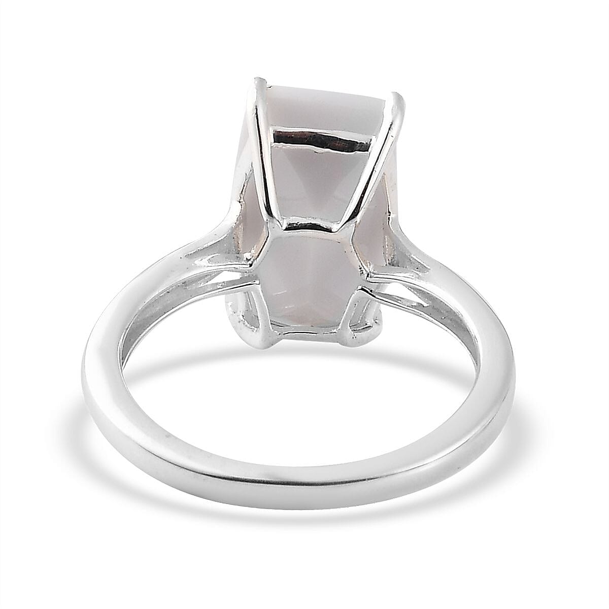 Luna Chalcedony Solitaire Ring in Sterling Silver (Size 10.0) 4.20 ctw image number 4