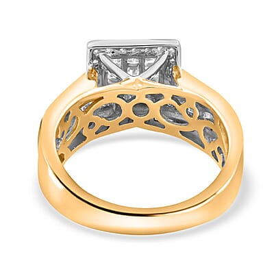 NY Closeout 10K Yellow Gold Diamond G-H I2-I3 Ring (Size 10.0) 6.30 Grams 1.00 ctw
