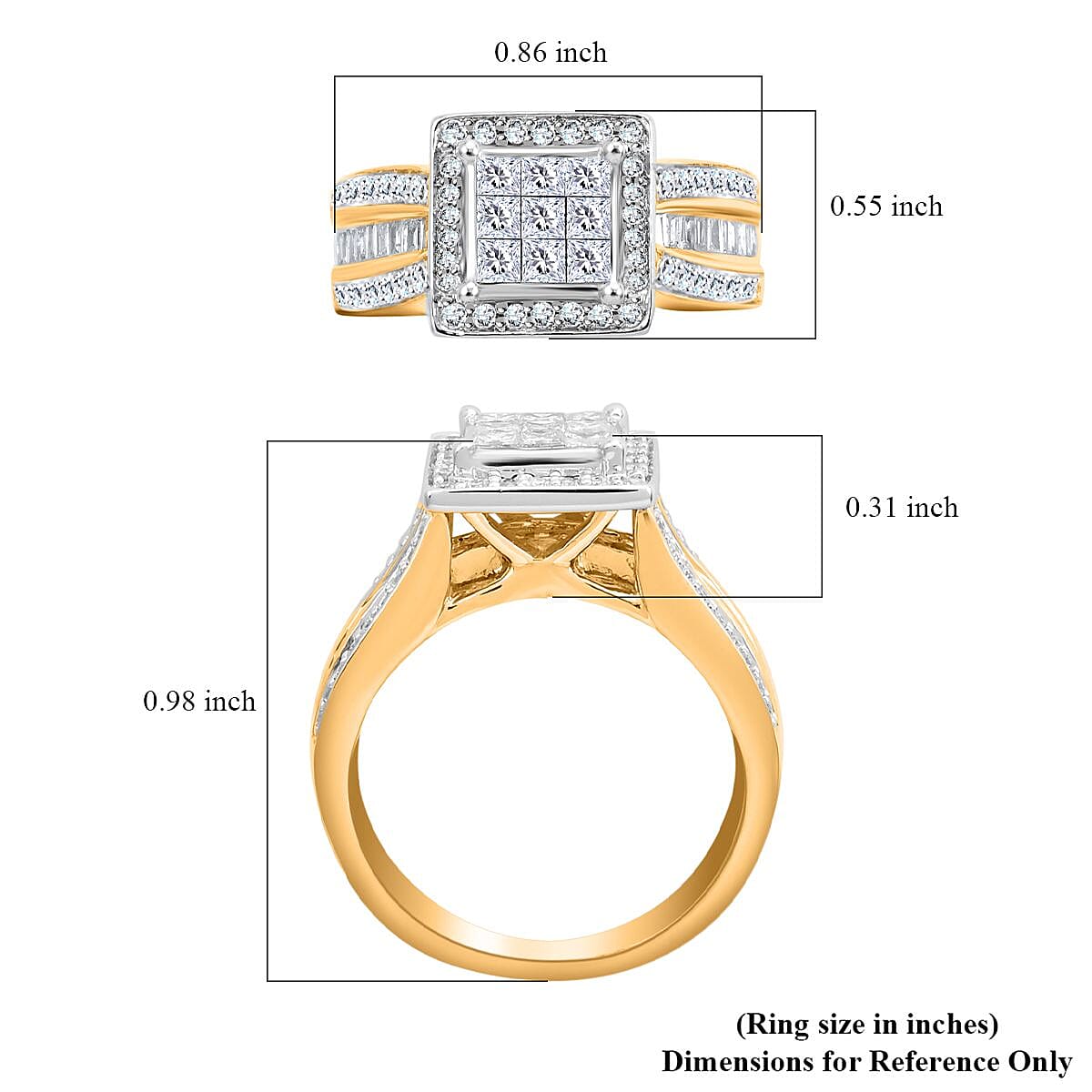 NY Closeout 10K Yellow Gold Diamond (G-H, I2-I3) Ring (Size 10.0) (6.30 g) (Del. in 7-10 Days) 1.00 ctw image number 5