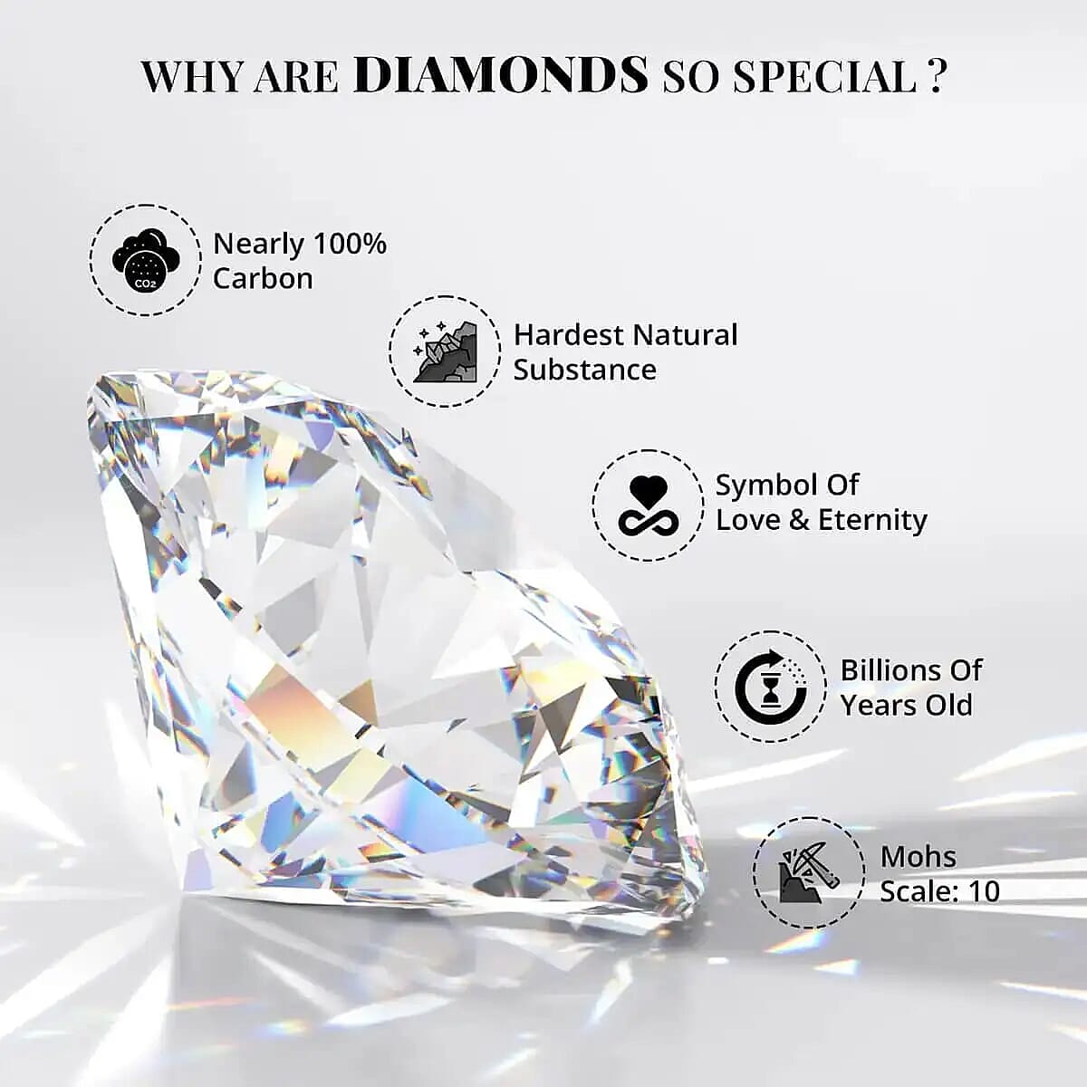 G-H I2 Diamond Ring, 10K White Gold Ring, Diamond Cluster Ring, Diamond Jewelry, Gifts For Her 5 Grams 1.00 ctw (Size 9) image number 3
