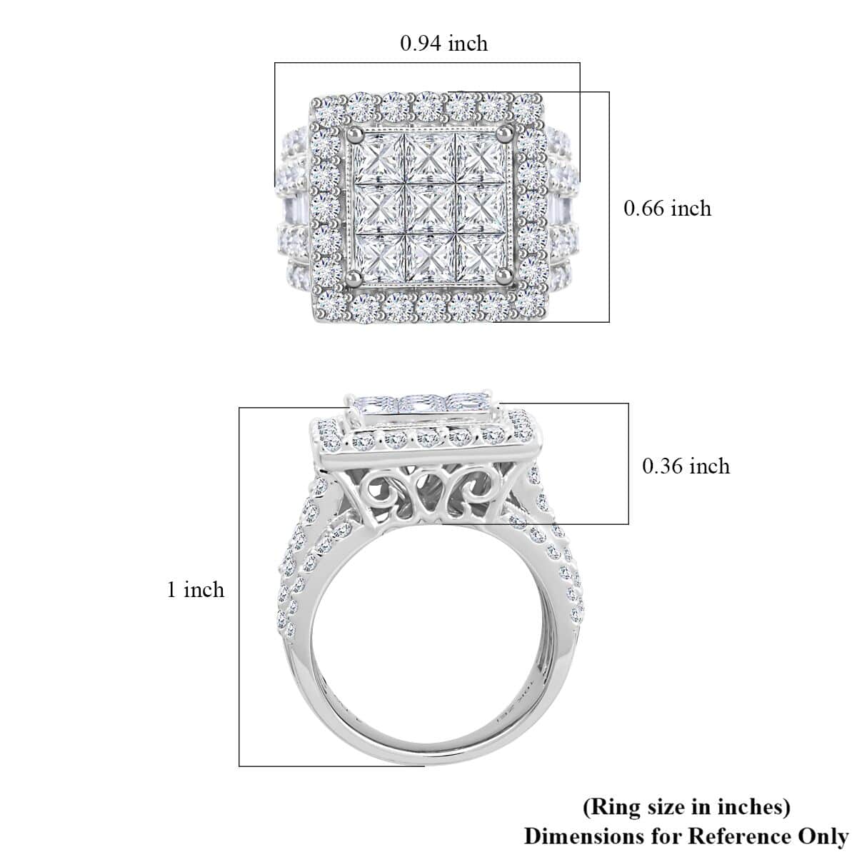 10K White Gold G-H I2 Diamond Ring 10 Grams 4.00 ctw (Del. in 7-10 Days) image number 5