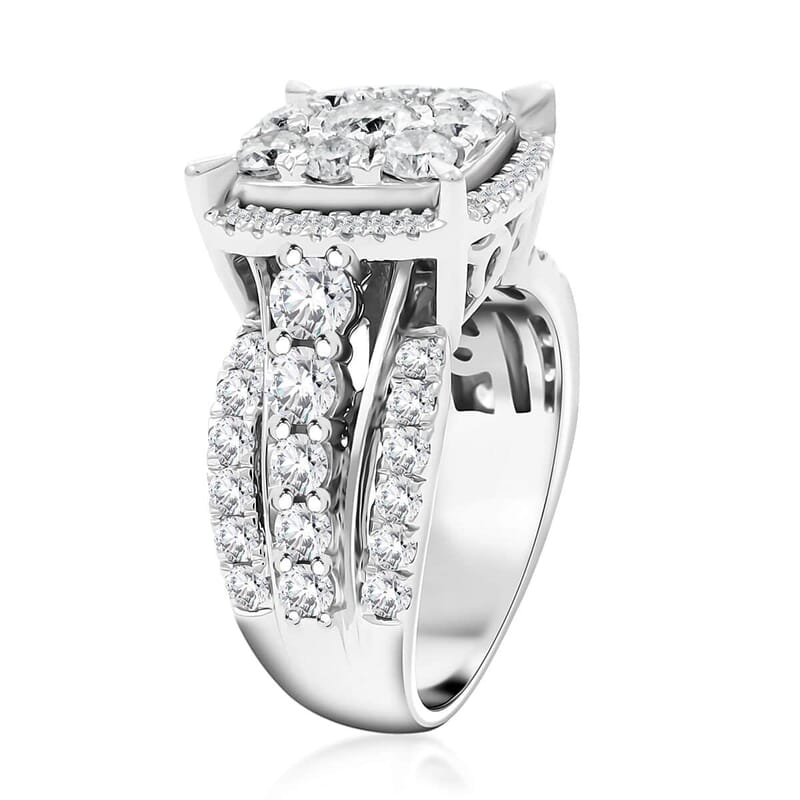 10K White Gold Diamond G-H I2 Ring (Size 10.0) 8.40 Grams 3.00 ctw (Del. in 7-10 Days)
