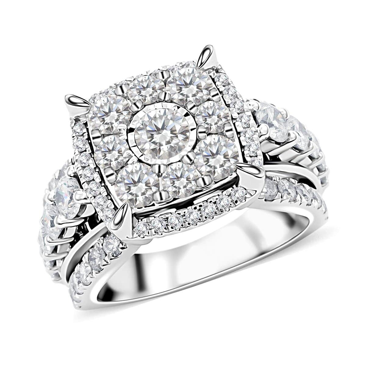 Diamond G-H SI 3.00 ctw Ring in 10K White Gold (Size 7.0) 8.40 Grams image number 0