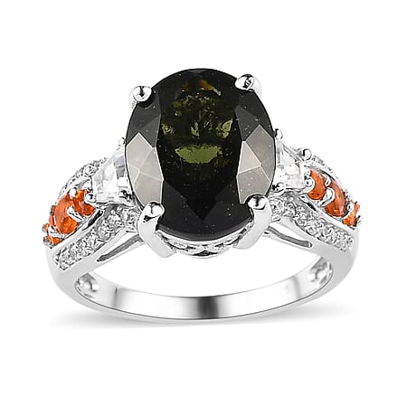 6 / Moldavite / 925 Silver - Product card gallery slide 1 (10177198457145)