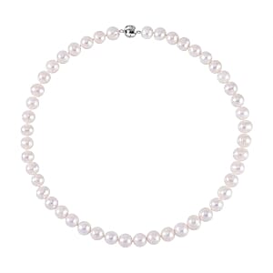 Freshwater Pearl 309.20 ctw Necklace in Rhodium Over Sterling Silver 20 Inches
