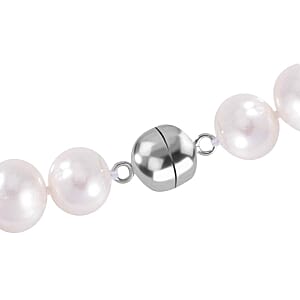 Freshwater Pearl 309.20 ctw Necklace in Rhodium Over Sterling Silver 20 Inches