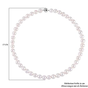 Freshwater Pearl 309.20 ctw Necklace in Rhodium Over Sterling Silver 20 Inches