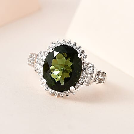 6 / Moldavite / 925 Silver - Product card gallery slide 2 (10177198391609)