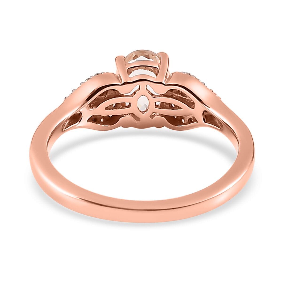 Premium Marropino Morganite and Multi Gemstone Ring in Vermeil Rose Gold Over Sterling Silver 0.90 ctw image number 4
