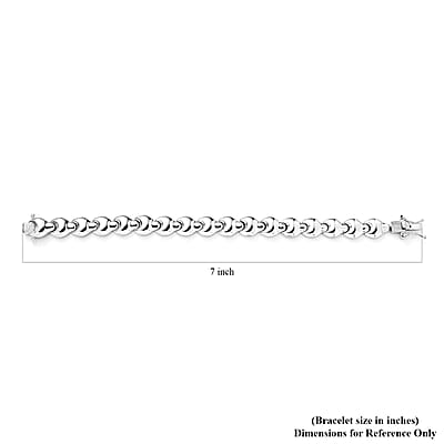 Karis Link Bracelet in Platinum Bond (6.50 In)