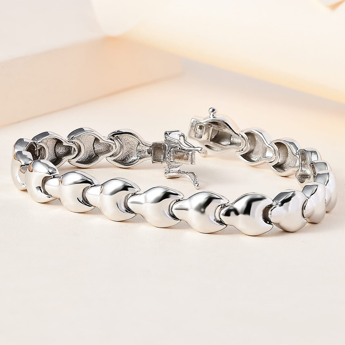 Karis Link Bracelet in Platinum Bond (7.25 In) image number 1