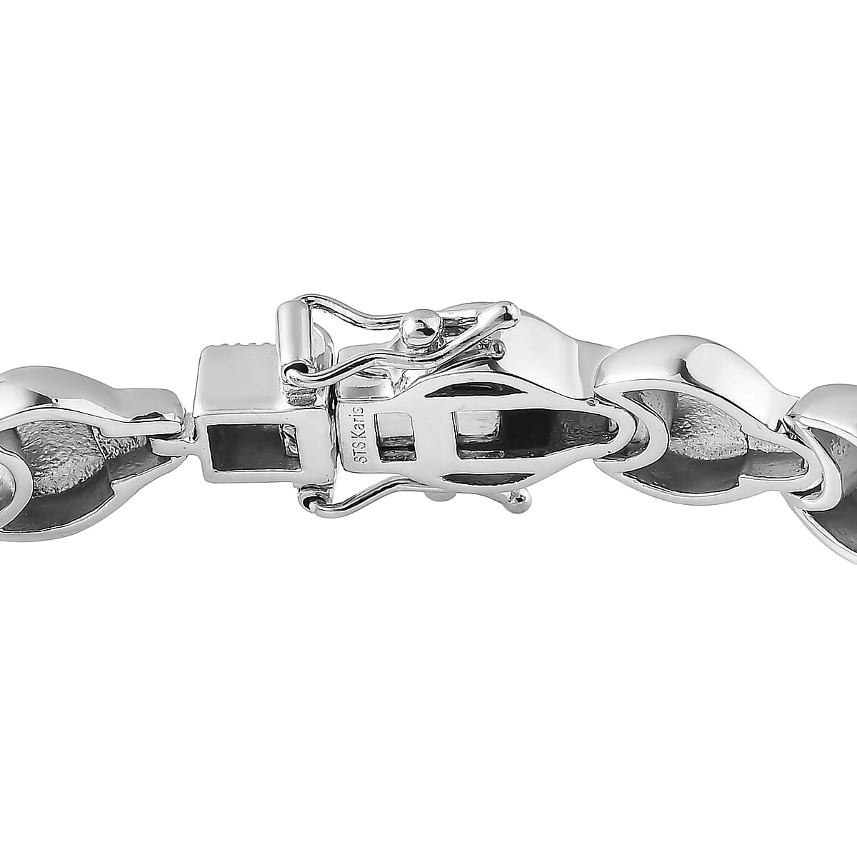 Karis Link Bracelet in Platinum Bond (7.25 In) image number 3