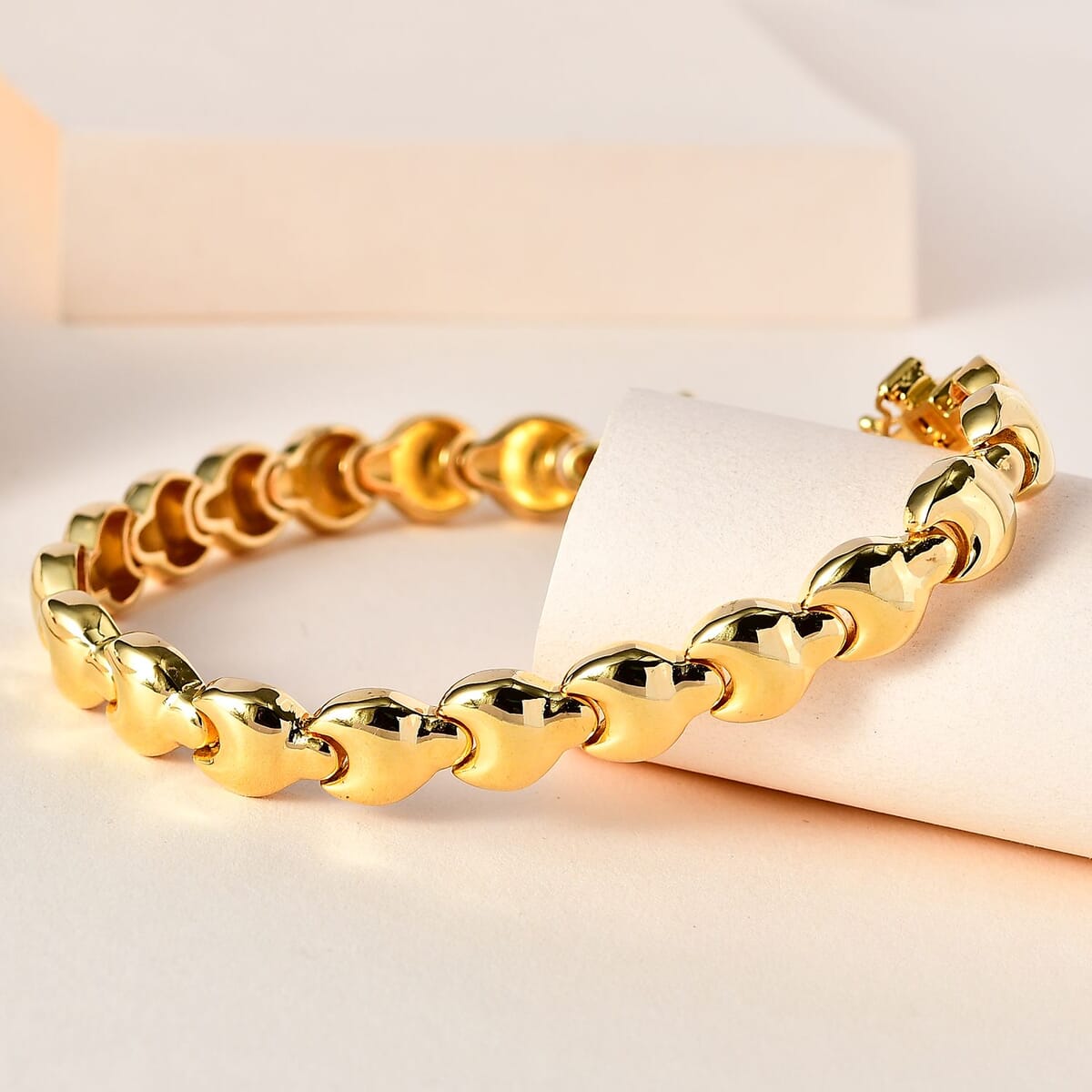 Karis Link Bracelet in 18K YG Plated (8.00 In) image number 1