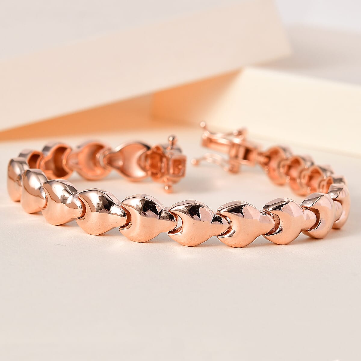 Karis Link Bracelet in 18K RG Plated (7.25 In) image number 1