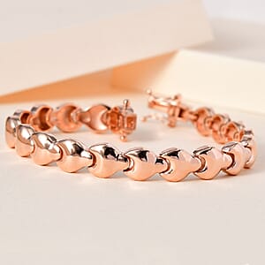 Karis Link Bracelet in 18K RG Plated (7.25 In)