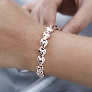 Karis Link Bracelet in 18K RG Plated (7.25 In)