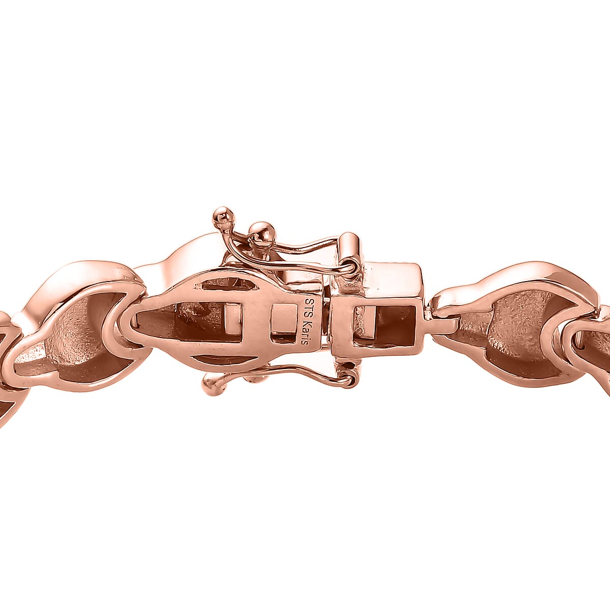 Karis Link Bracelet in 18K RG Plated (7.25 In) image number 3