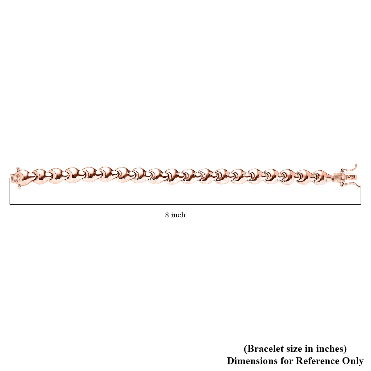 Karis Link Bracelet in 18K RG Plated (7.25 In) image number 4