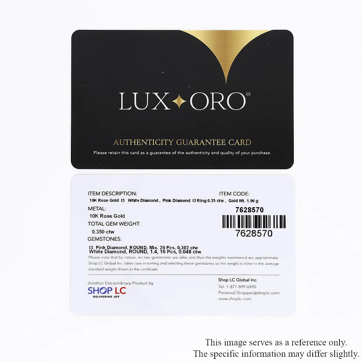 Luxoro I3 Natural Pink and White Diamond 0.50 ctw Floral Ring in 10K Rose Gold (Size 7.0) image number 5