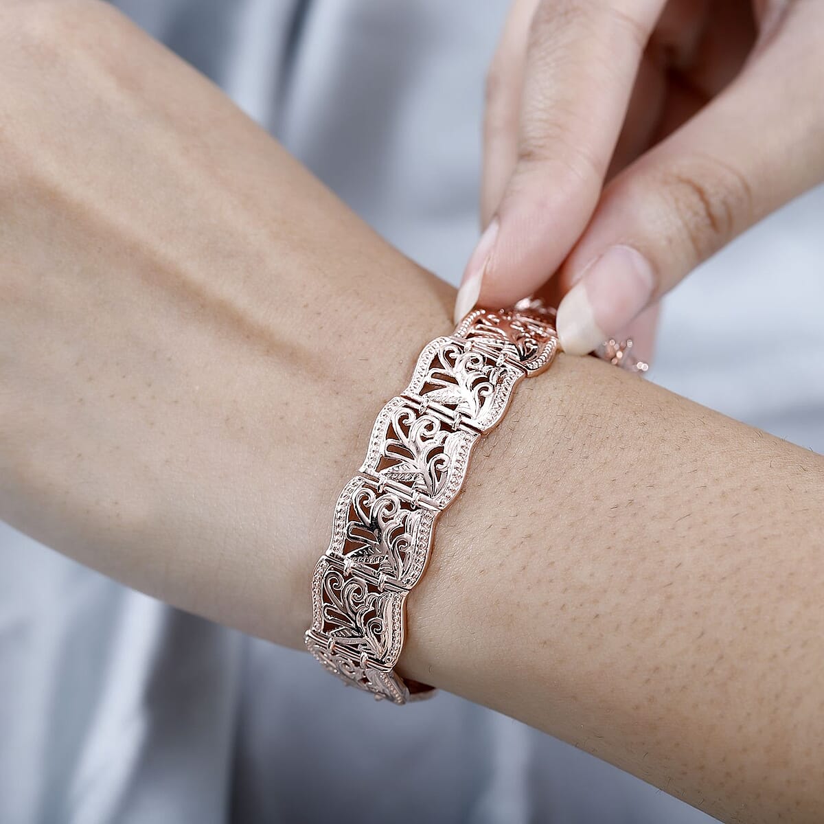 Karis Bracelet in 18K RG Plated (7.25 In) image number 2