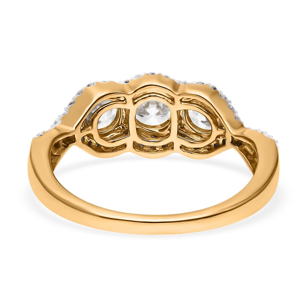 14K Yellow Gold Luxuriant Lab Grown Diamond E-F VS Ring (Size 10.0) 1.60 ctw