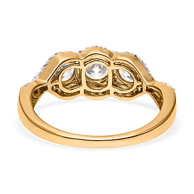 14K Yellow Gold Luxuriant Lab Grown Diamond E-F VS Ring (Size 10.0) 1.60 ctw