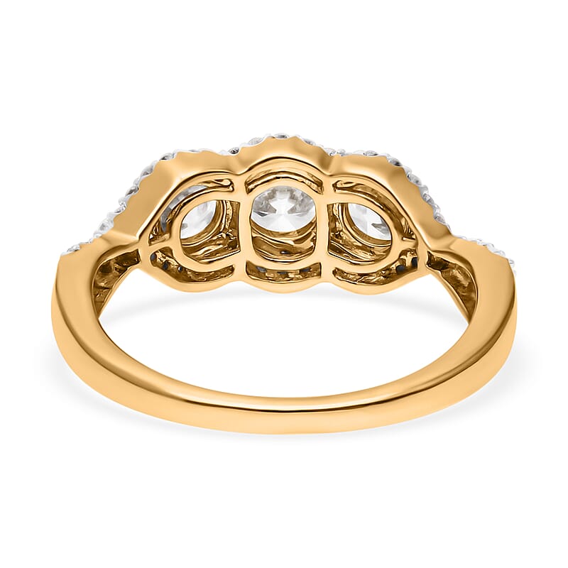 14K Yellow Gold Luxuriant Lab Grown Diamond E-F VS Ring (Size 7.0) 1.60 ctw