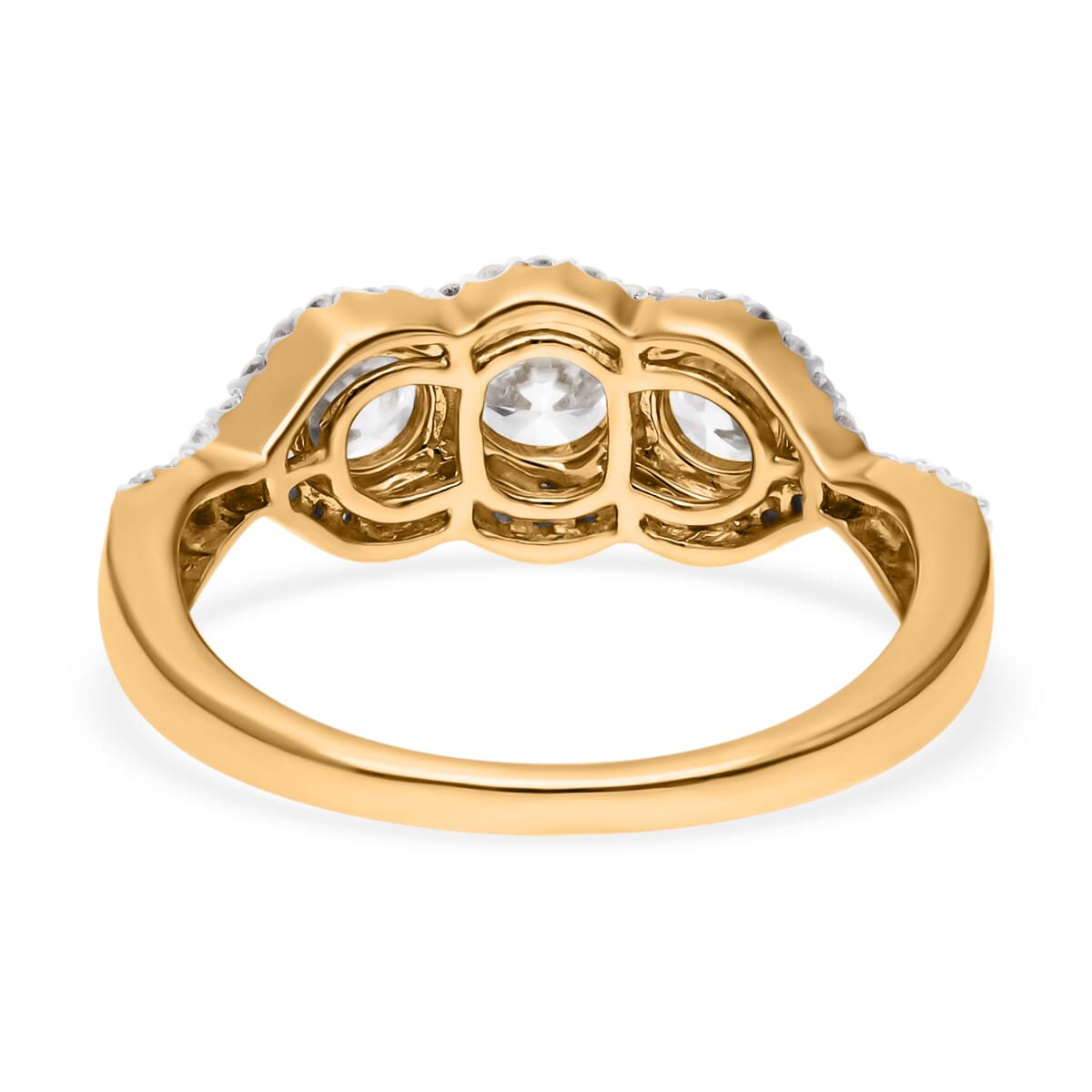 14K Yellow Gold Luxuriant Lab Grown Diamond E-F VS Ring (Size 9.0) 1.60 ctw image number 4