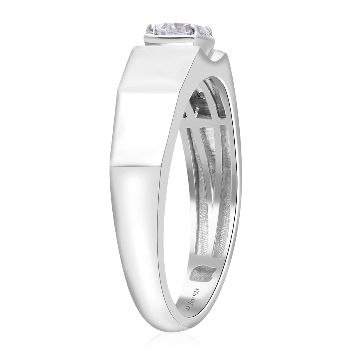 Luxuriant Lab Grown Diamond E-F SI Men's Ring in Platinum Over Sterling Silver 0.60 ctw image number 3