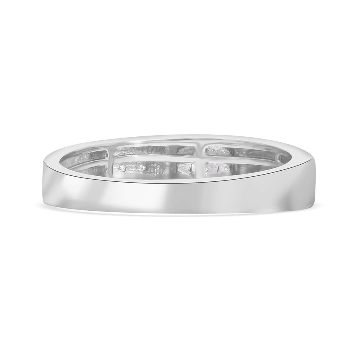 Luxuriant Lab Grown Diamond E-F SI Men's Ring in Platinum Over Sterling Silver, Promise Rings (Size 10.0) 0.60 ctw image number 5