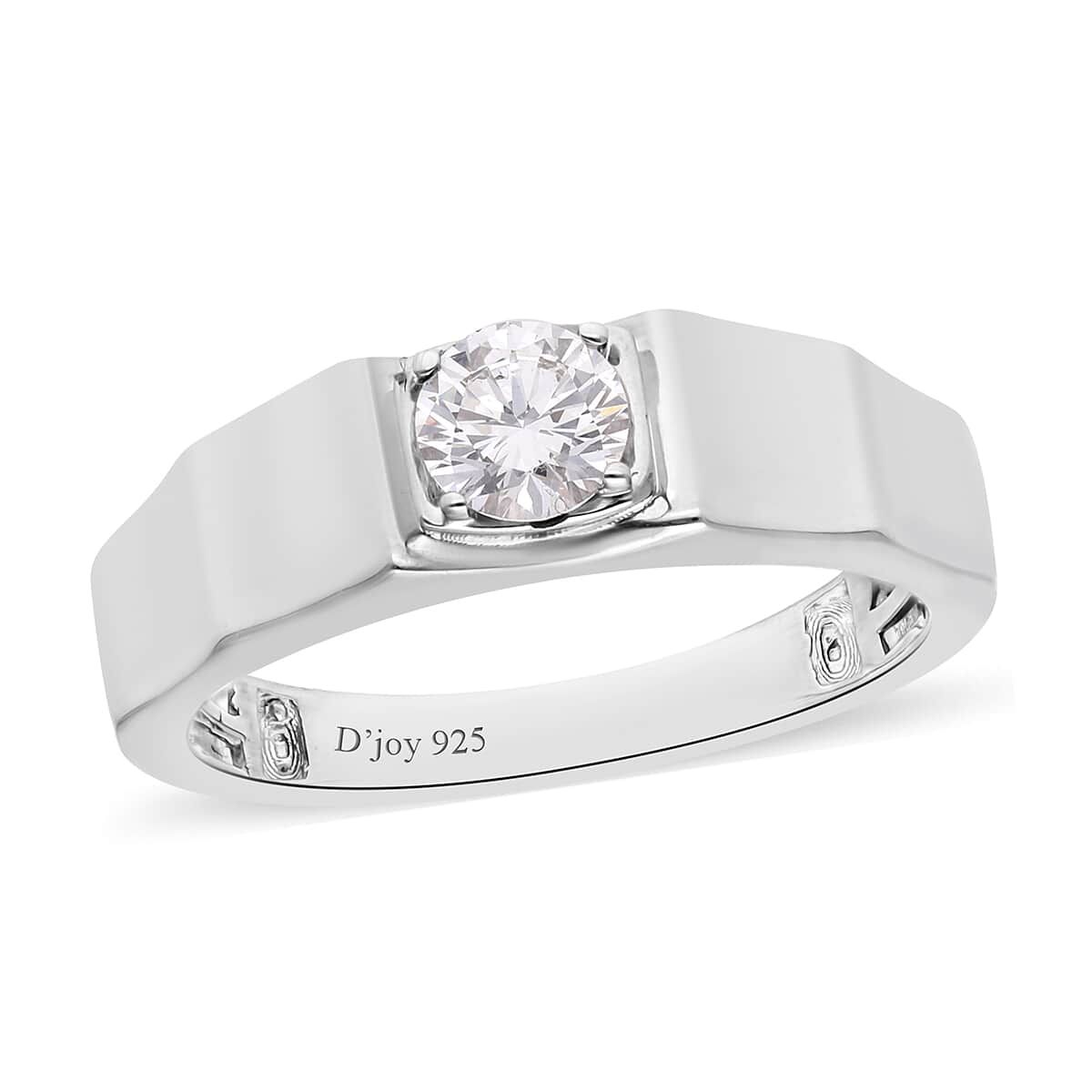 Luxuriant Lab Grown Diamond E-F SI Men's Ring in Platinum Over Sterling Silver, Promise Rings (Size 12.0) 0.60 ctw image number 0