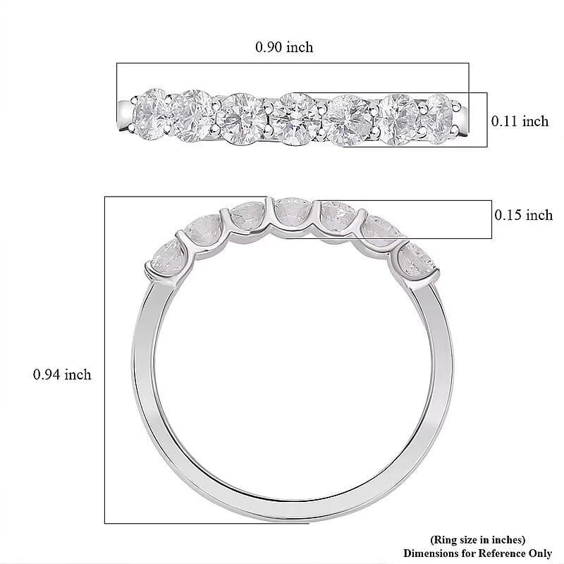 Luxoro 10K White Gold Luxuriant Lab Grown Diamond G-H SI Ring (Size 10.0) 1.00 ctw