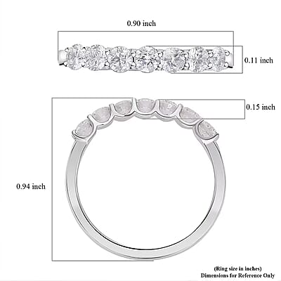 Luxoro 10K White Gold Luxuriant Lab Grown Diamond G-H SI Ring (Size 6.0) 1.00 ctw