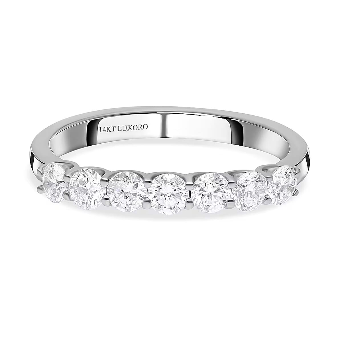 Luxoro 10K White Gold Luxuriant Lab Grown Diamond G-H SI Ring (Size 7.0) 1.00 ctw image number 0