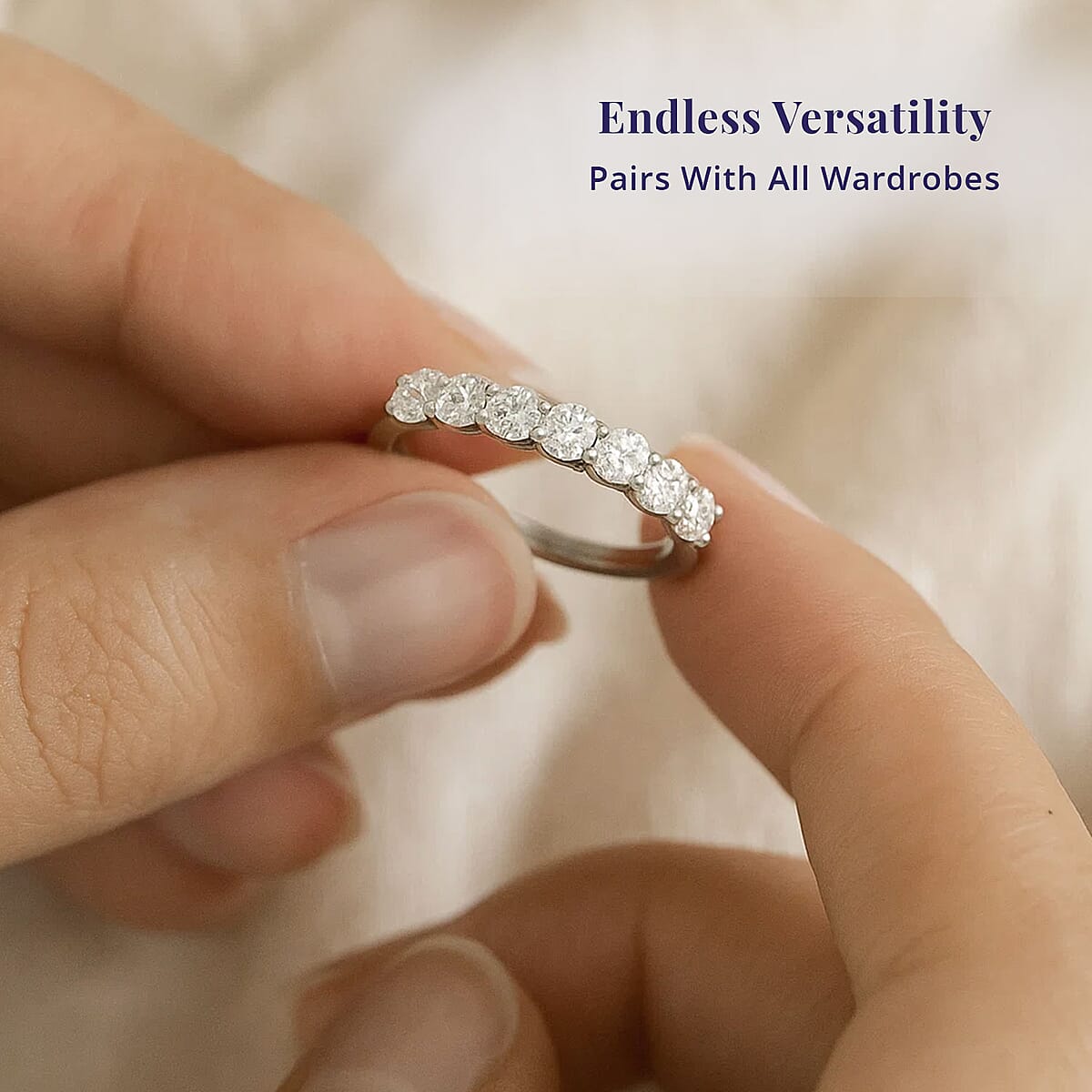 Luxoro 10K White Gold Luxuriant Lab Grown Diamond G-H SI Ring (Size 9.0) 1.00 ctw image number 5