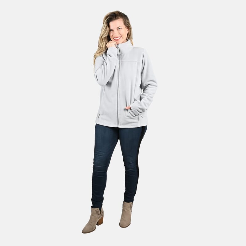 Victory Sportswear Gray Fleece Full Zip Jacket - M 